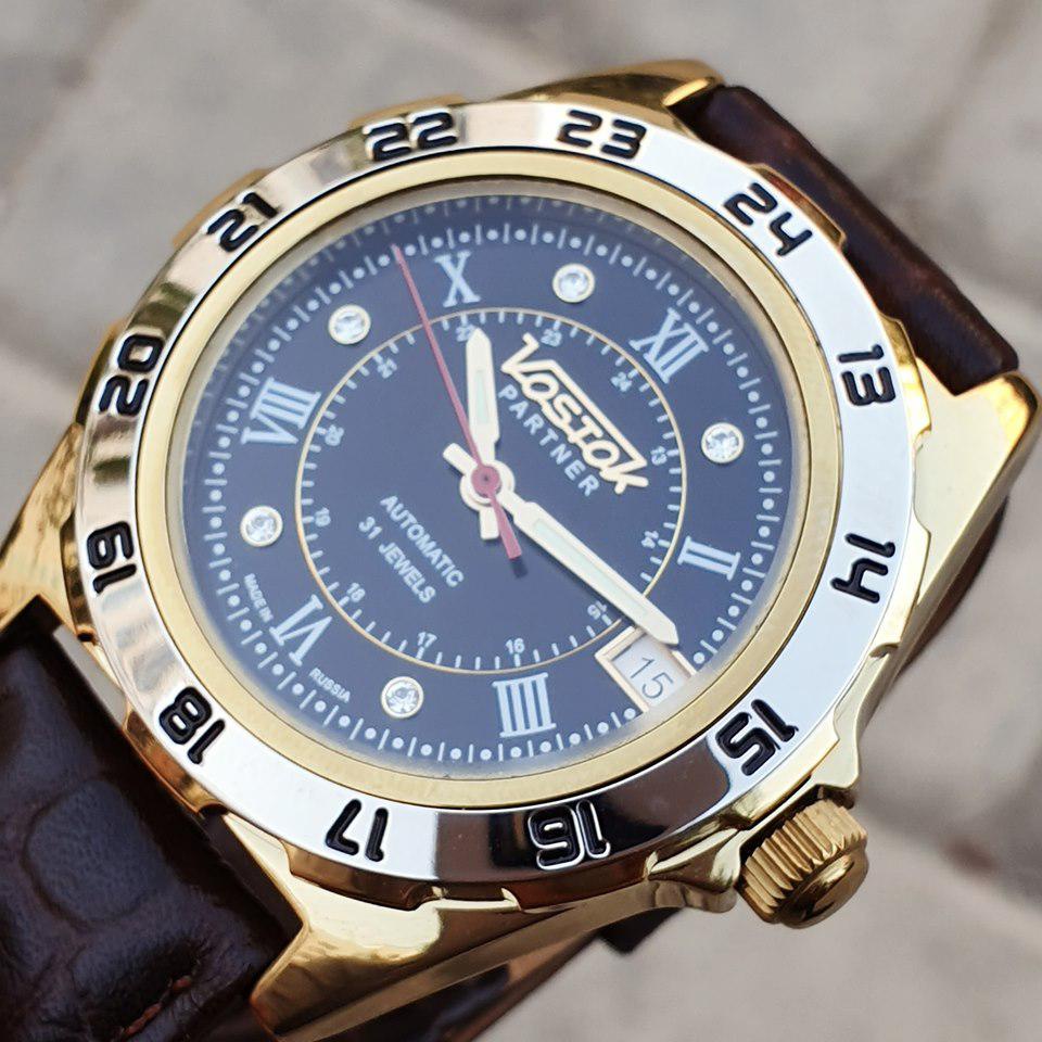 Đồng hồ Nga Vostok Partner 259191. Đồng hồ nam Vostok máy cơ Automatic, size mặt 40, chống nước 3 ATM