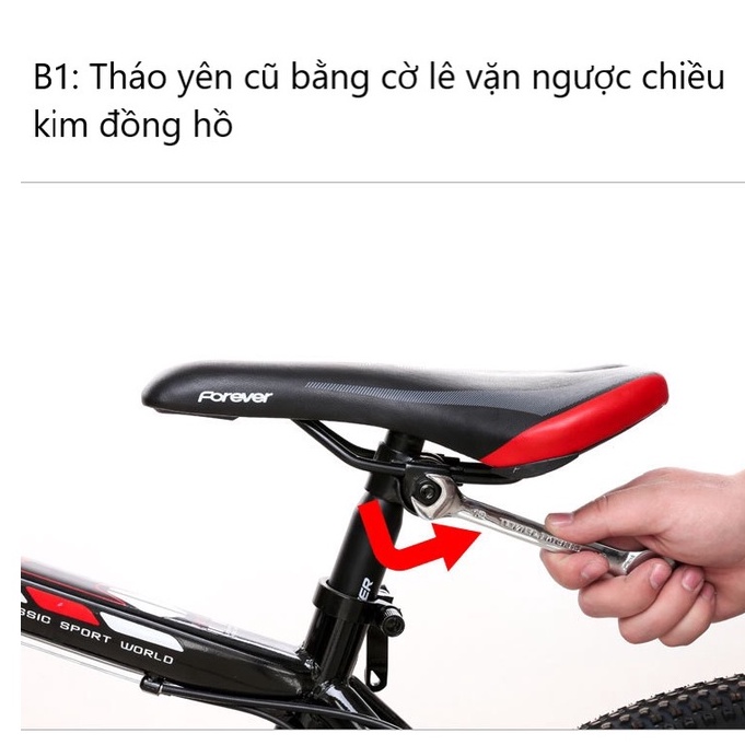 (Tặng Kèm Khóa Xe Chống Trộm) Yên Xe Đạp Êm Mông Thoáng Khí, Phụ Kiện Xe Đạp Bikeboy Cao Cấp, Găng Tay Đạp Xe