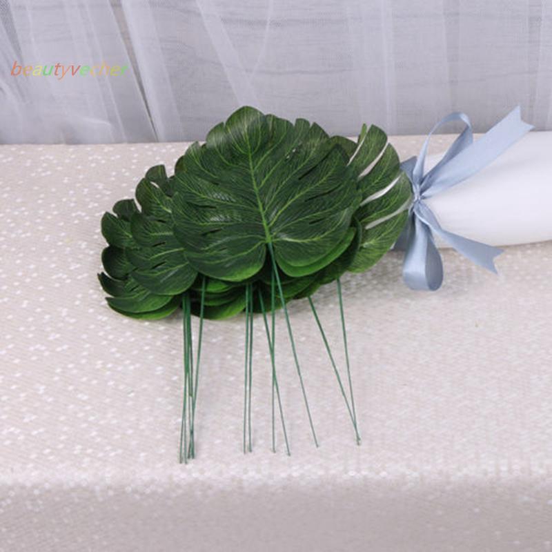 20 lá trầu bà monstera nhân tạo trang trí nội thất