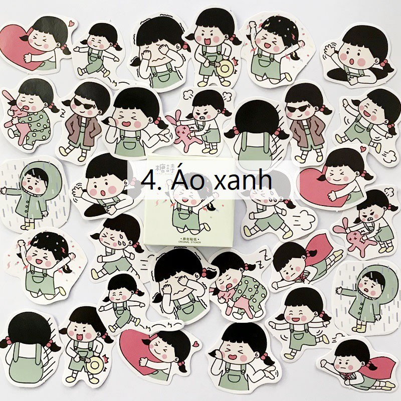 Hộp 45 sticker giấy SH4510 Gachini