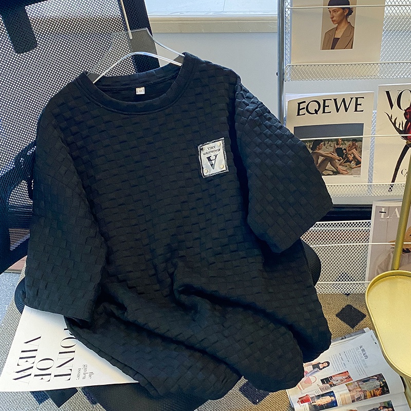 ZHELIHANGFEI Áo Thun Nữ Ngắn Tay Cổ Tròn Sọc Ngang Thời Trang