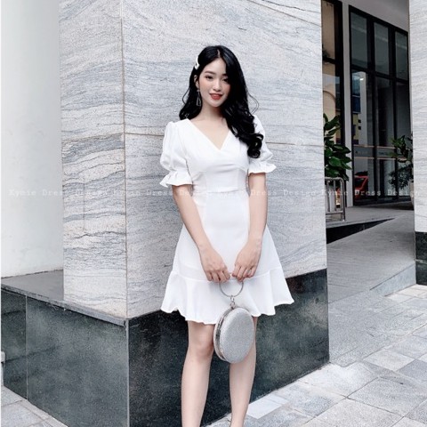 Váy cổ V đuôi cá V062 KYMIE