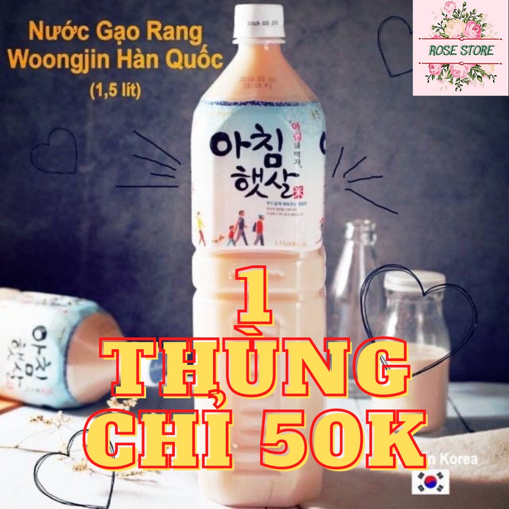 Nước gạo Hàn Quốc Woongjin 1,5l, Sữa gạo,nước gạo rang Hàn Quốc giàu dinh dưỡng đóng chai pha sẵn. ROSE-STORE
