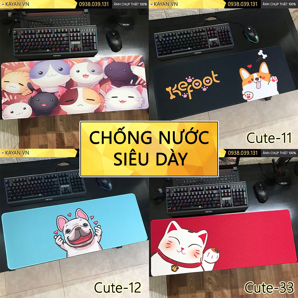 [CHỐNG NƯỚC] Miếng lót chuột, bàn di chuột game dễ thương