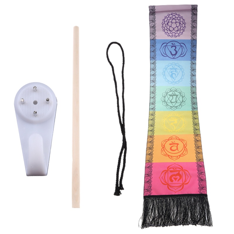 Tranh Vải Treo Tường Trang Trí Họa Tiết Mandala 7 Luân Xa