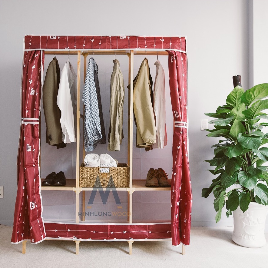 Kệ tủ quần áo MINHLONGWOOD - nhiều mẫu - chất liệu gỗ tự nhiên