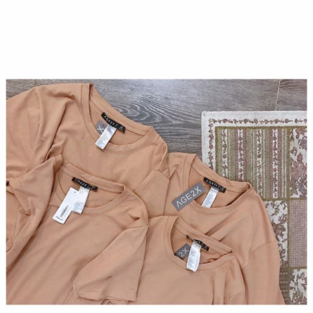 Áo thun trơn #AGE2X màu Tan, Matcha, Tím môn | BigBuy360 - bigbuy360.vn