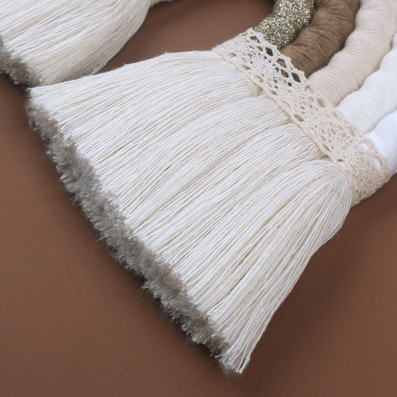 Thảm Cầu Vồng Macrame Đan Tay Phối Tua Rua Treo Tường Trang Trí Phòng Ngủ / Nhà Trẻ