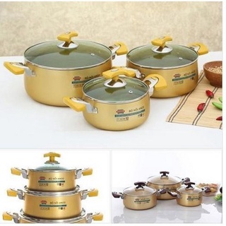 BỘ NỒI 3 CÁI SỤNHOUSE HỘP KIM NHÔM