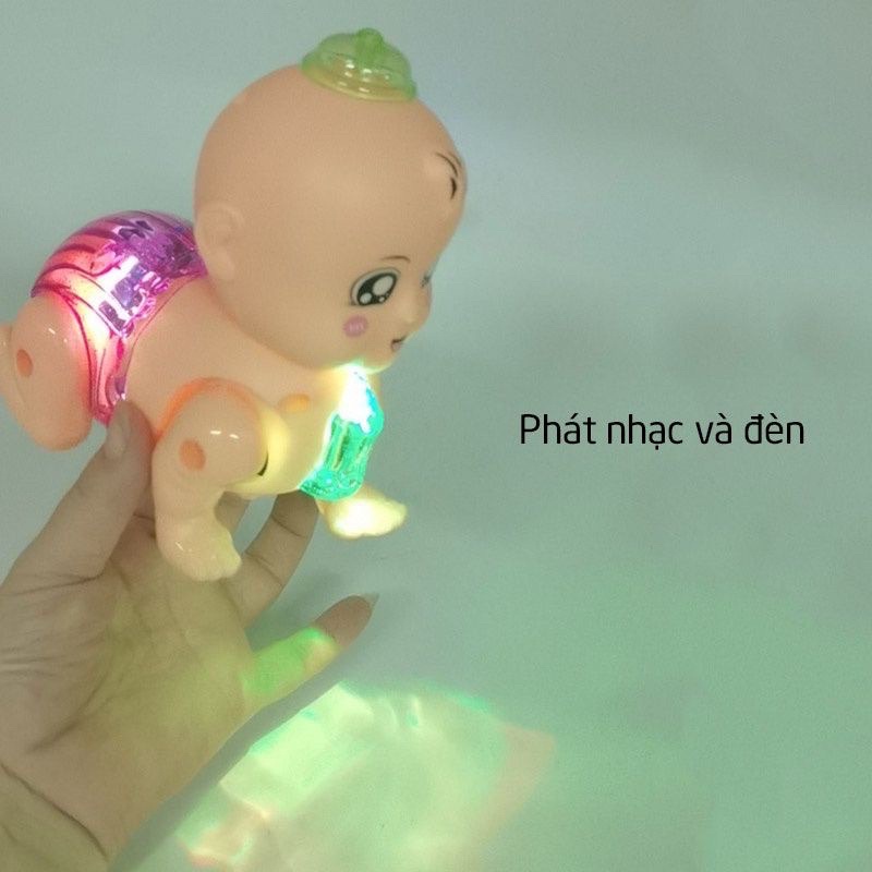 Đồ Chơi Em Bé Ngậm Bình Sữa có đèn nhạc Tập Bò Cho Bé Yêu shop home giay