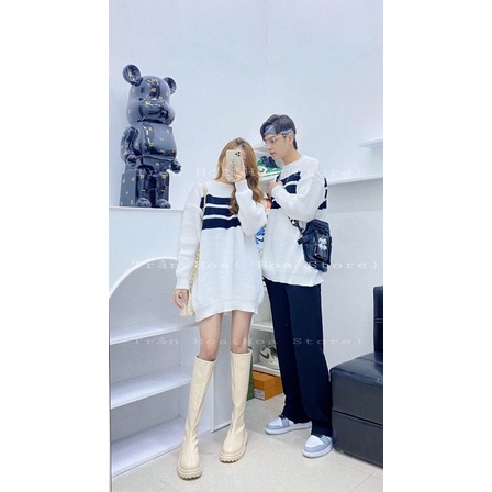 Áo Len kẻ ( ảnh thật shop chụp )