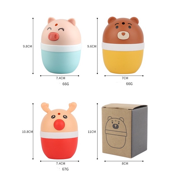 PVN45046 Lọ Đựng Tăm Hoạt Hình Lợn Con / Gấu Nâu/ Tuần Lộc Dễ Thương Giá Rẻ