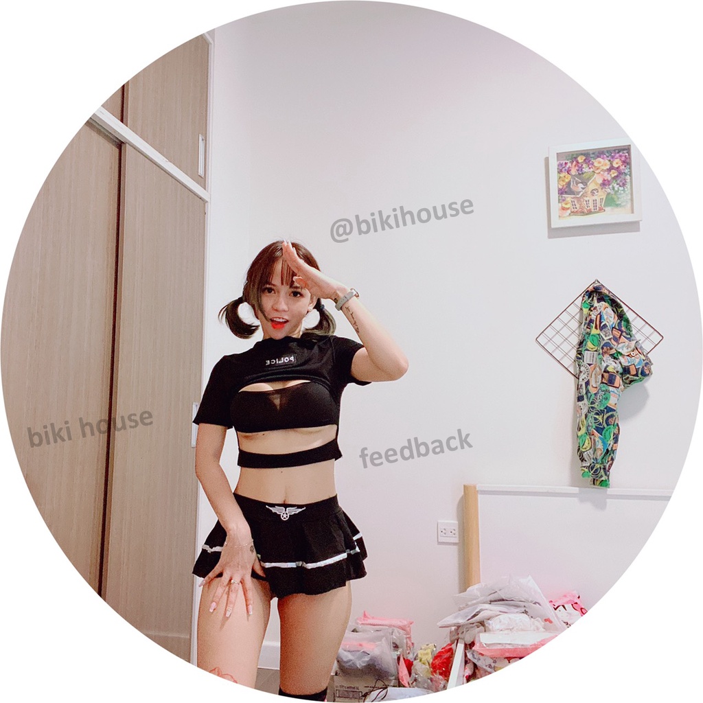 Cosplay cảnh sát sexy đồ ngủ hóa trang nữ police hở ngực gợi cảm BIKI HOUSE N702 - HCM - Giao Hỏa Tốc