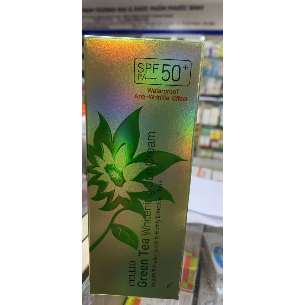 KEM CHỐNG NẮNG CELLIO SPF 50 PA+ GREEN TEA (MP2)