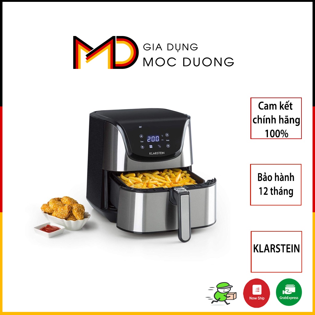 Nồi chiên không dầu KLARSTEIN 5,4L bản điện tử [HÀNG NỘI ĐỊA ĐỨC]