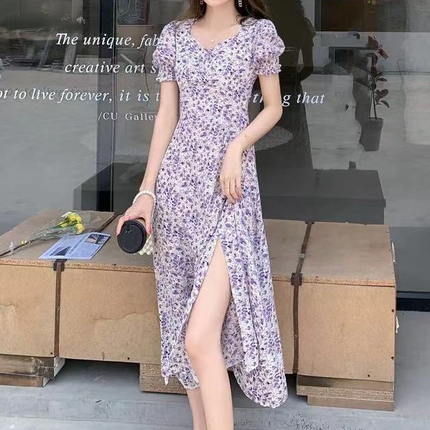 Chân Váy Dài Qua Gối Màu Tím Phong Cách Hàn Quốc Thời Trang Cho Nữ đầm nữ JL-LYQ-13