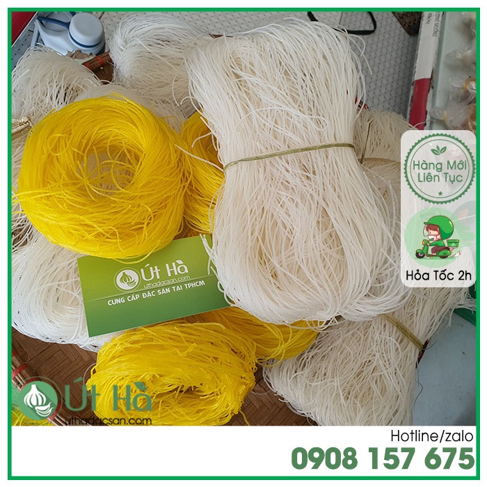 Bún Gạo Khô  Bịch 250gr Sợi Bún Dai Tươi Ngon Giữ Nguyên Hương Vị Truyền Thống - Út Hà Đặc Sản