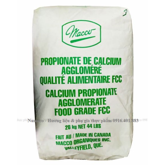 Chất bảo quản bánh mì Calcium Propionate_CANADA_1kg