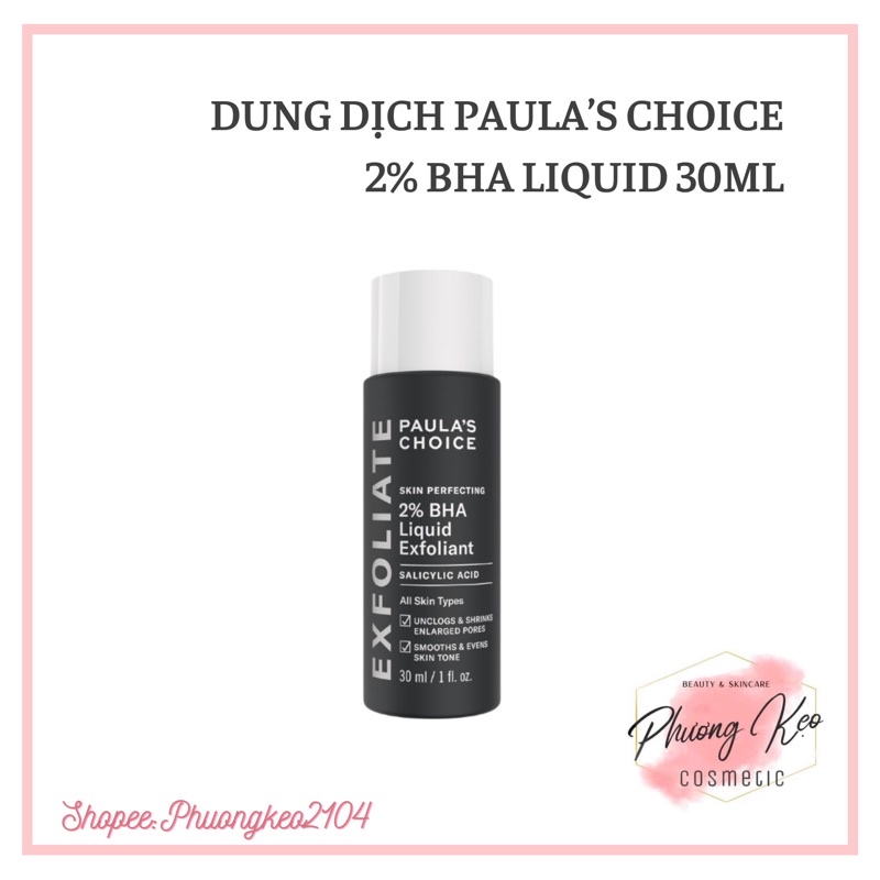 [Mã 153FMCGSALE1 giảm 10% đơn 250K] Dung Dịch Tẩy Da Chết Paula’s Choice BHA 2% 30ml