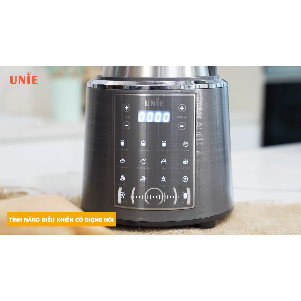 Máy làm sữa hạt Unie V6/6S – Nắp chống trào, Voice độc quyền
