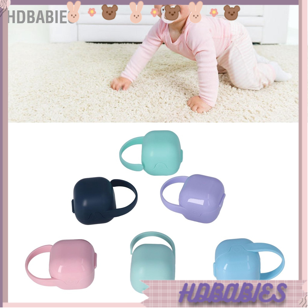 HDbabies 6 Chiếc Núm Vú Giả Dành Cho Bé An Toàn Không Độc Hại Màu PP Giá Đỡ Với Hộp Đựng Vòng Lưu Trữ