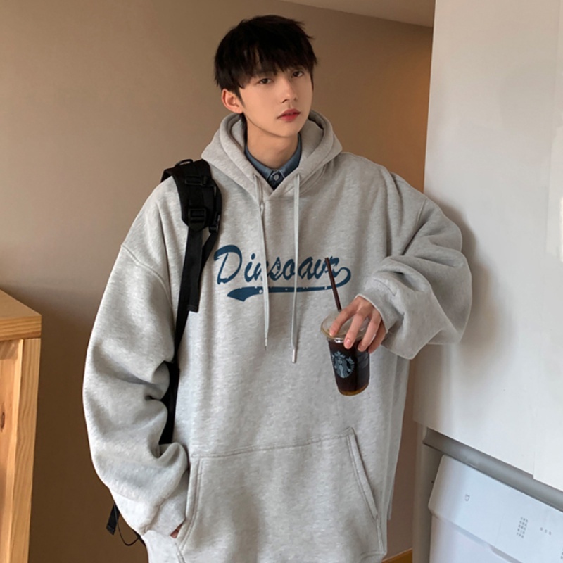 Áo hoodie nam size M-5XL tay dài in chữ thời trang phong cách Hàn Quốc