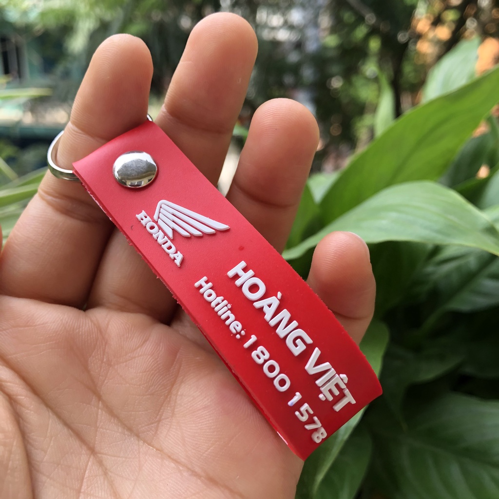 Xưởng sản xuất móc khóa nhựa dẻo theo yêu cầu in logo hãng xe Honda siêu đẹp, Đặt móc khóa số lượng lớn cho hãng xe máy.