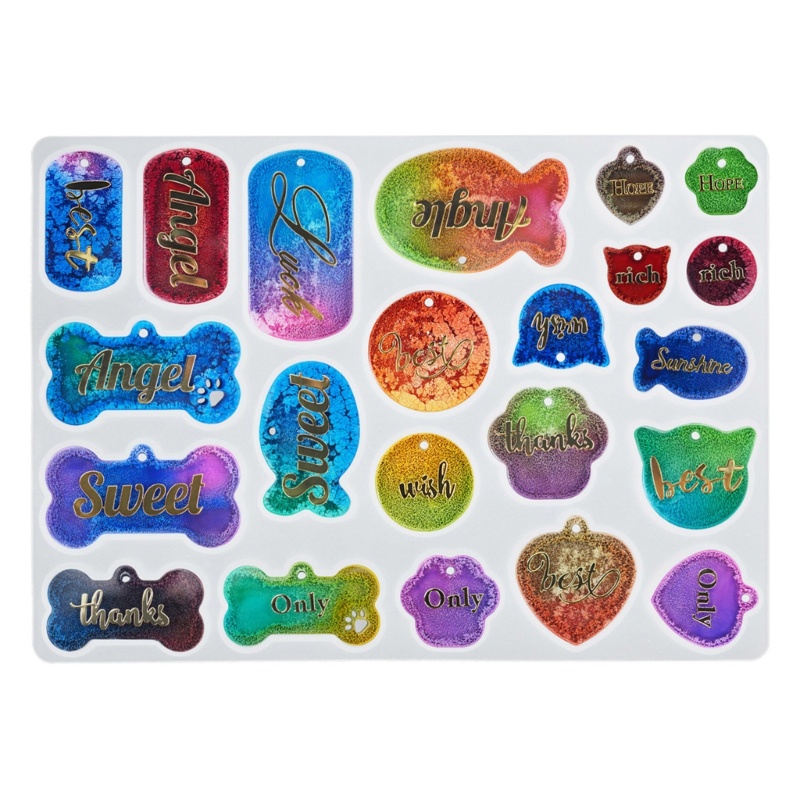 Khuôn Silicone Làm Móc Khóa Hình Mèo / Cá Có Lỗ Treo Chìa Khóa Tiện Dụng