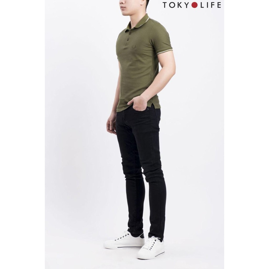 Áo Polo Nam Cotton Cao Cấp, Basic Sang Trọng Lịch Lãm TOKYOLIFE cổ Đức không chân I7POL502G