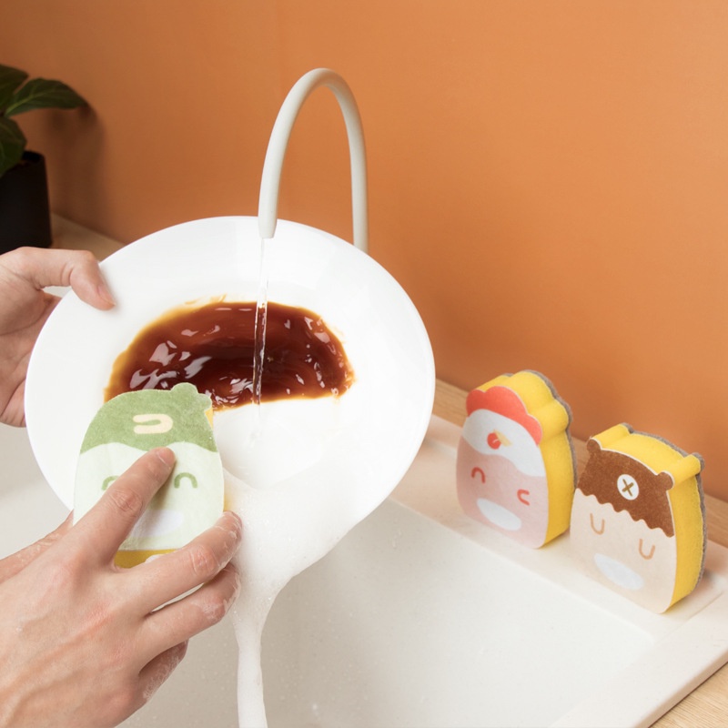 Miếng bọt biển rửa chén hình hoạt họa đáng yêu