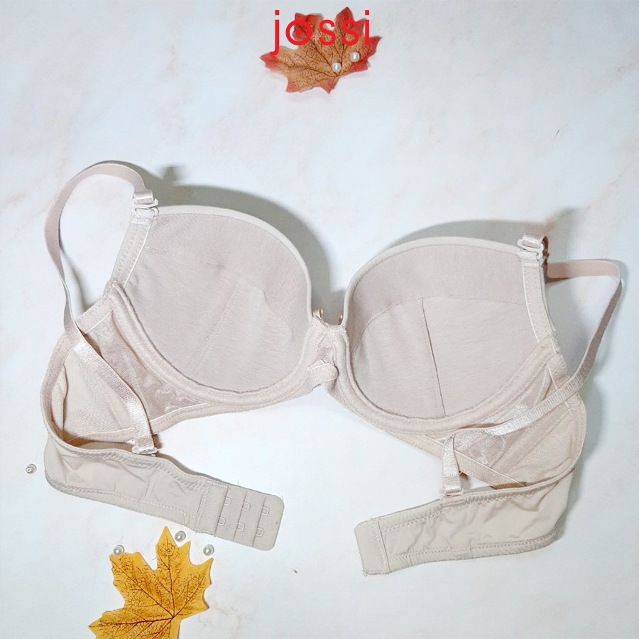 Áo Jossi 310M trơn phối ren, mút mỏng, cúp xéo | BigBuy360 - bigbuy360.vn