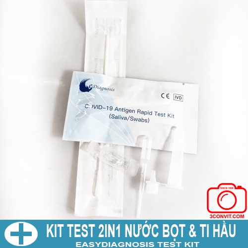 Bộ test nhanh 2IN1 test nước bọt-mũi