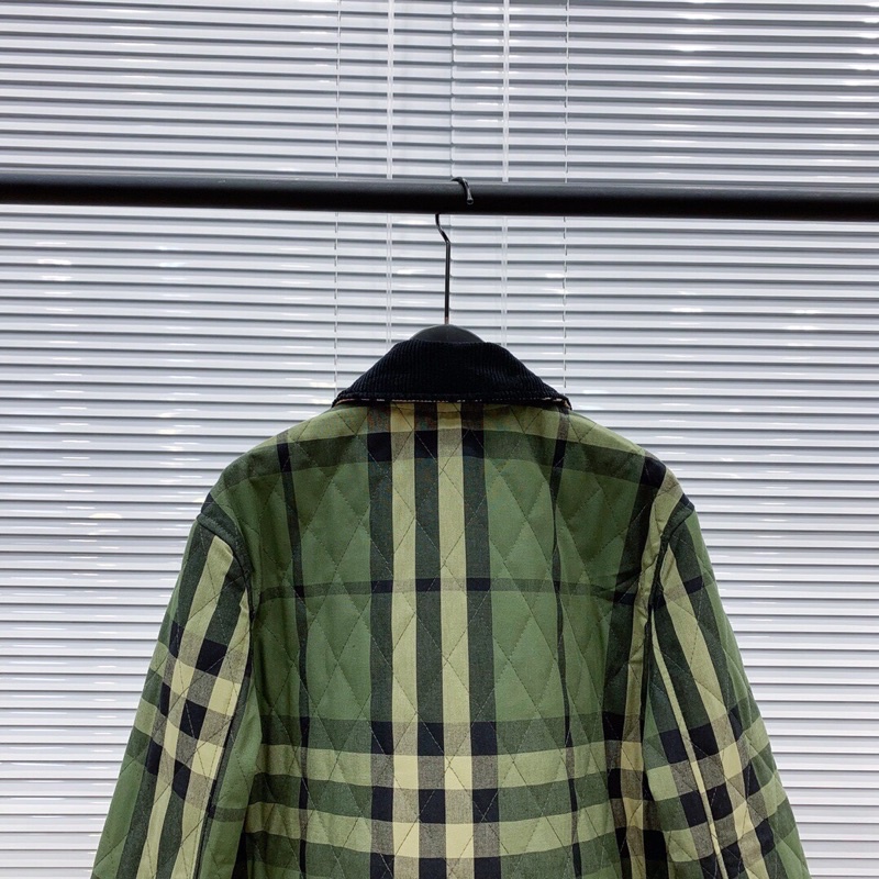 Áo khoác Burb3rry check diamond quilted flannel jacket ss21