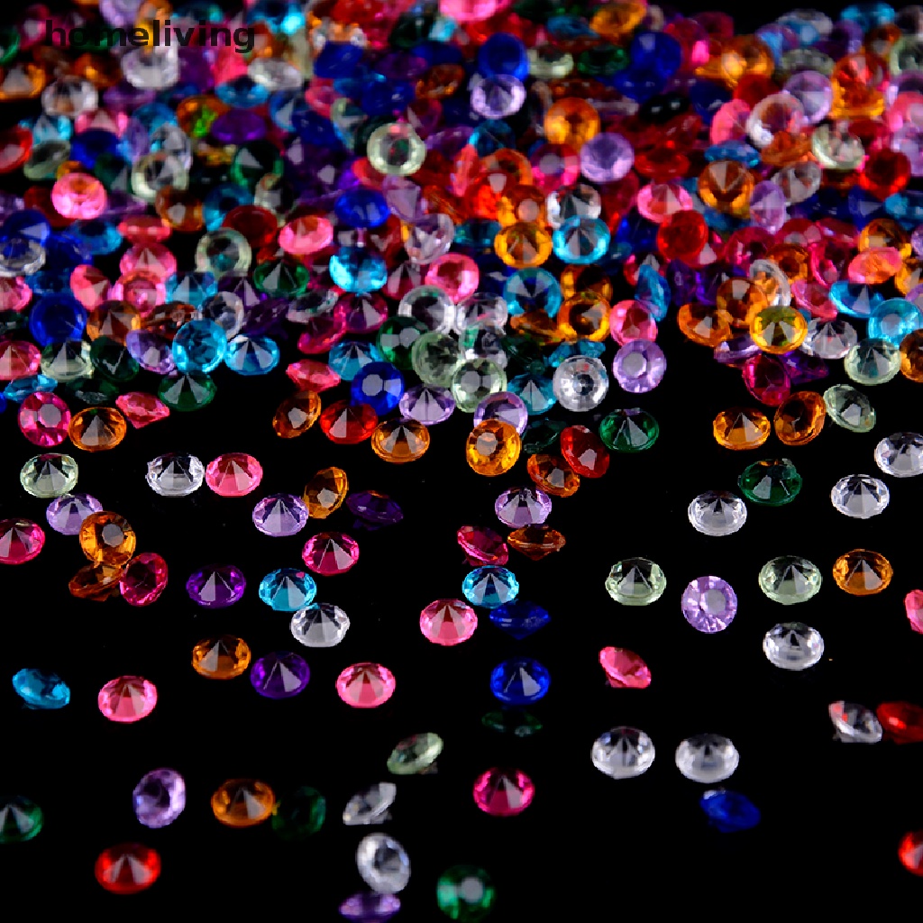 1000 Hạt Cườm Tinh Thể Kim Cương 4mm Trang Trí Bàn Tiệc Cưới