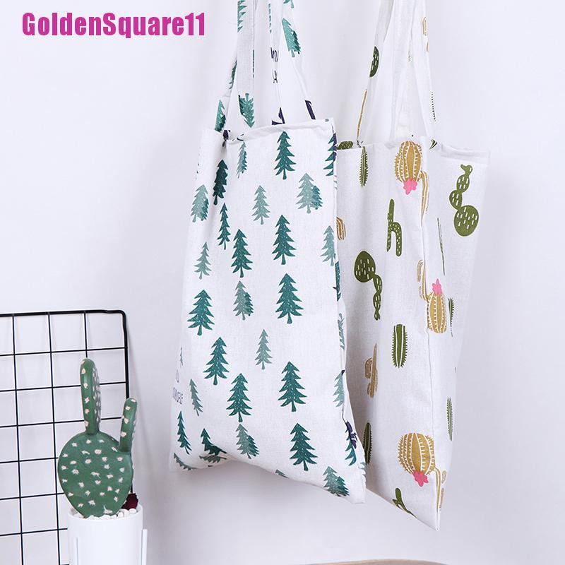 1x Túi Xách tote Vải Lanh In Hình Xương Rồng