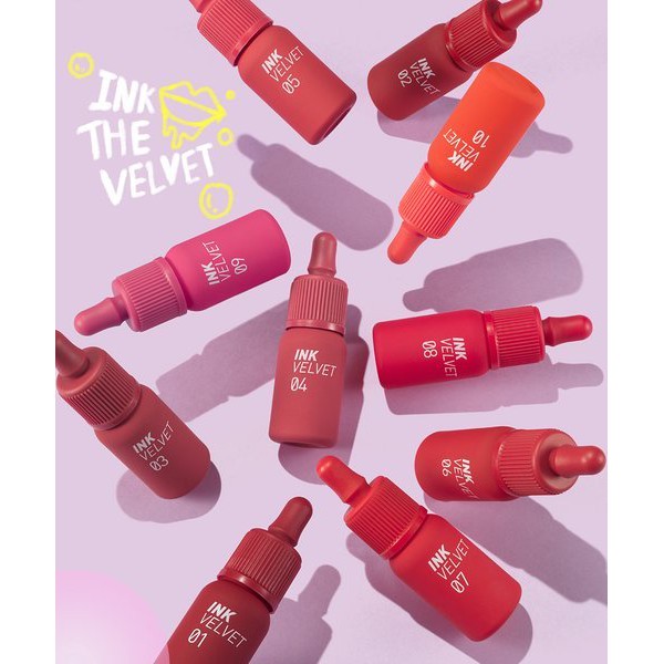 Son Kem Lì Peripera Ink Velvet Lip Tint màu #01 đỏ trầm siêu đẹp (mẫu mới 2019)