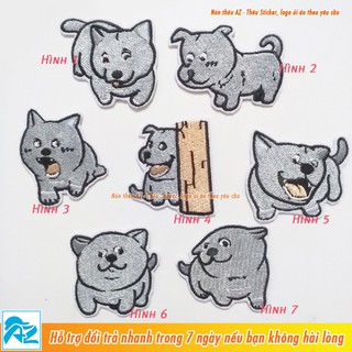 Sticker ủi thêu hình idol chú chó Nguyễn Văn Dúi chibi - Patch ủi quần áo balo S27