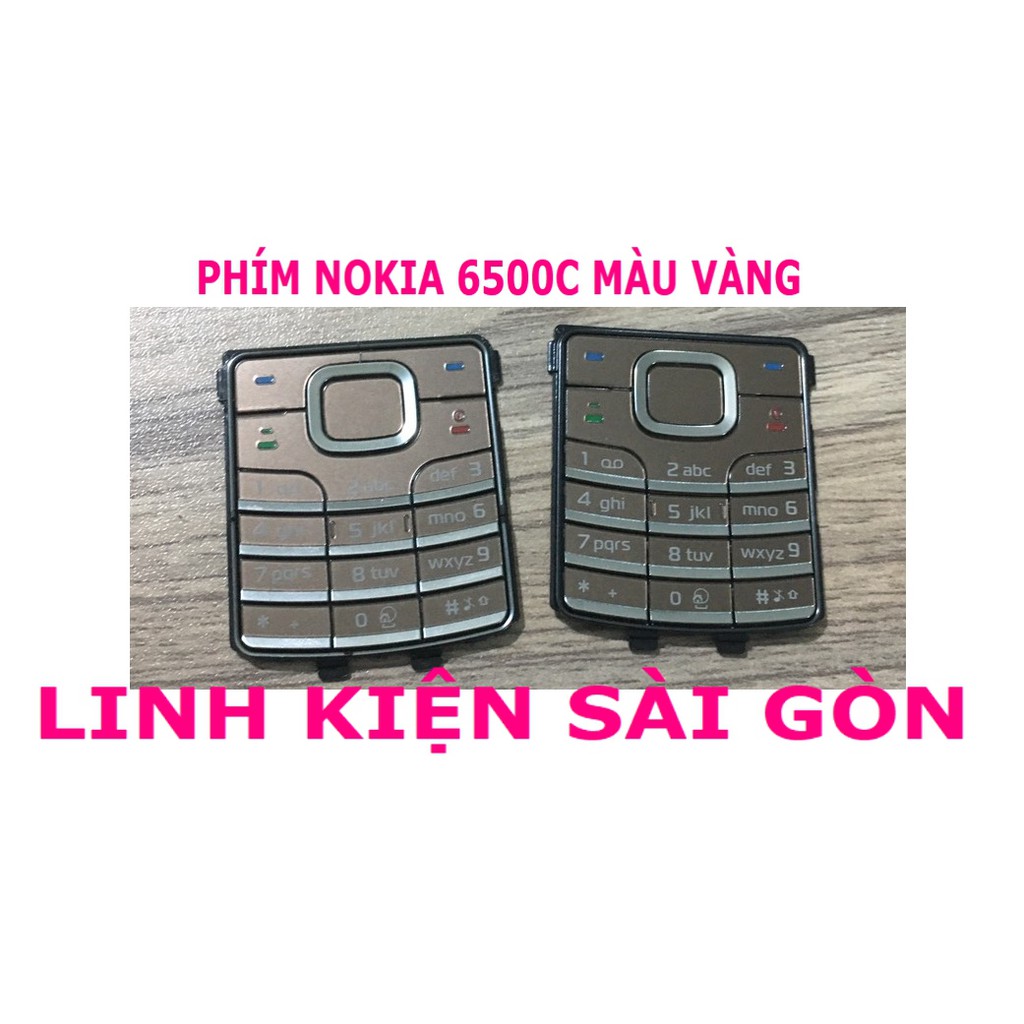 PHÍM NOKIA  6500C  MÀU VÀNG