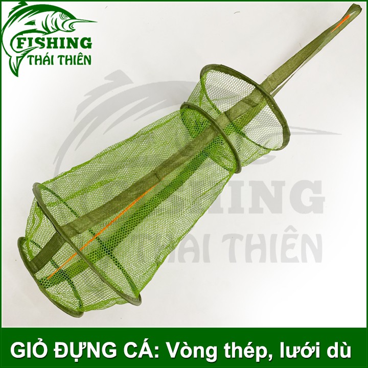 Giỏ đựng cá chất liệu dù bền bỉ gấp gọn tiện lợi