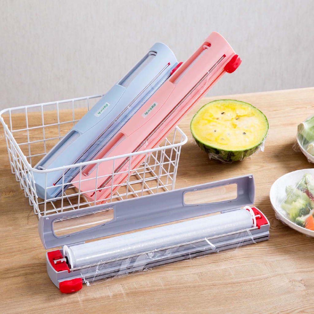 Cling Film Cutter (Send 1 Roll Cling Film) Creative Kitchen Practical Gadgets Plastic Wrap Dispensers