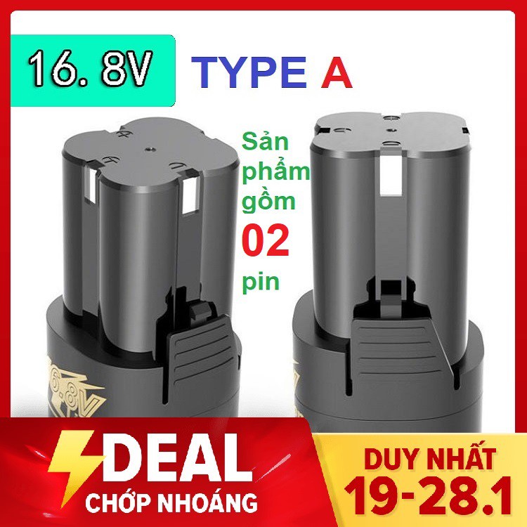 02 PIN MÁY KHOAN BẮT VÍT CẦM TAY 16.8V 16,6V TYPE A B 1500mAh