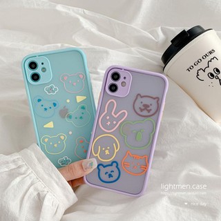 Ốp iPhone bảo vệ camera động vật lưng nhám iPhone 7 8 7 Plus 8 Plus X Xs Xr XsMax iPhone 11 11 Pro 11 Promax Cú Mèo Case