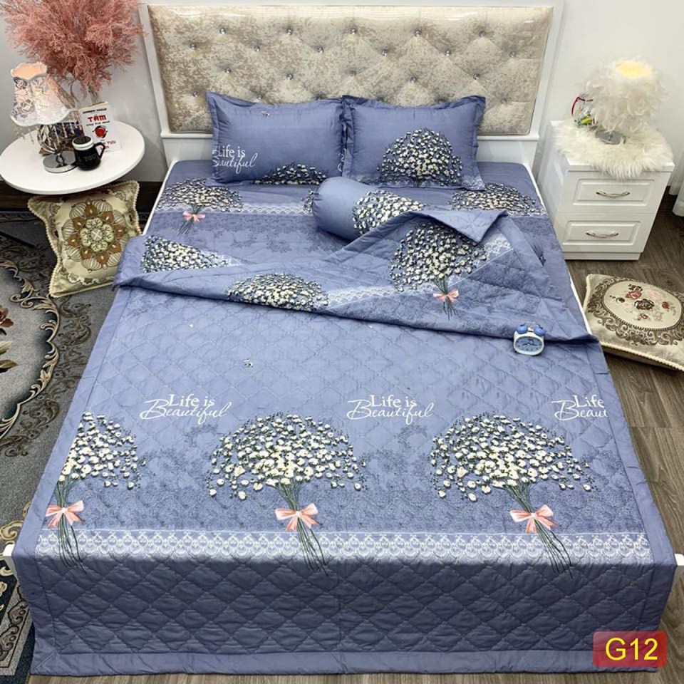 Chăn hè COTTON POLY trần bông 3 lớp (Được chọn mẫu)