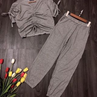 Sét bộ thể thao dây rút eo
