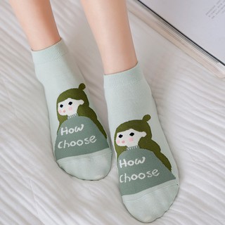 Vớ nữ cổ thấp Dễ thương Tất nữ Cổ ngắn Cute In hình Hoạt hình