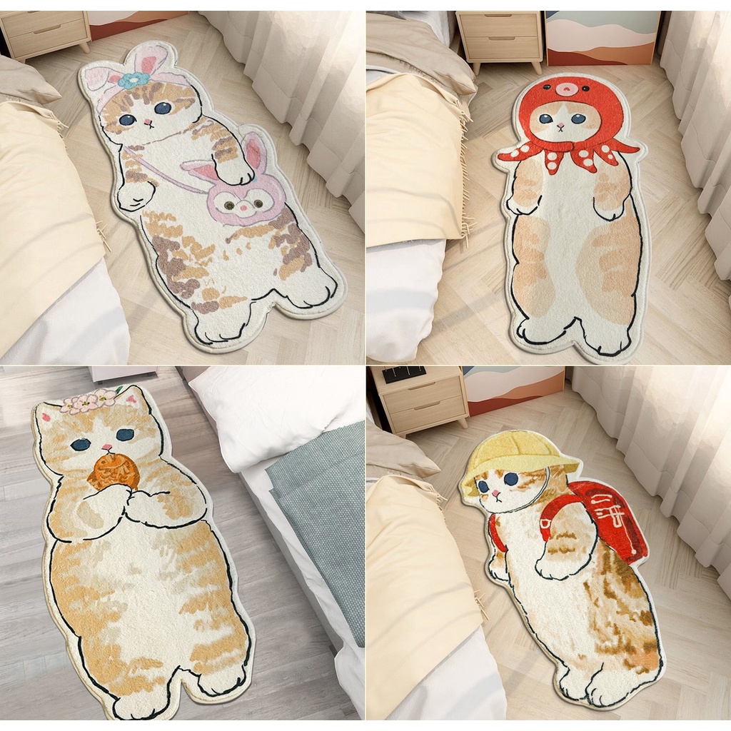 Thảm lông trải sàn trang trí phòng ngủ hình dáng nhân vật hoạt hình dễ thương