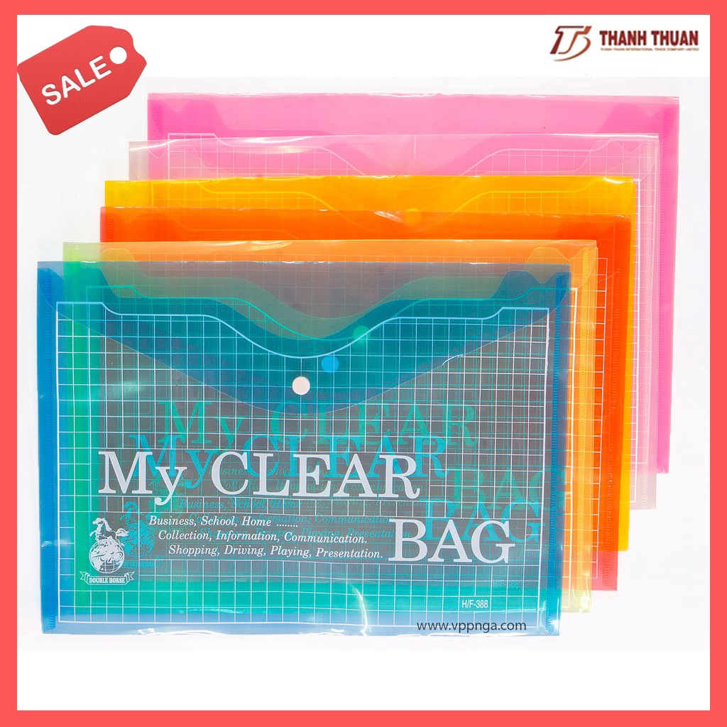 Bìa nhựa nút F4, My clear _(25 x 36)cm