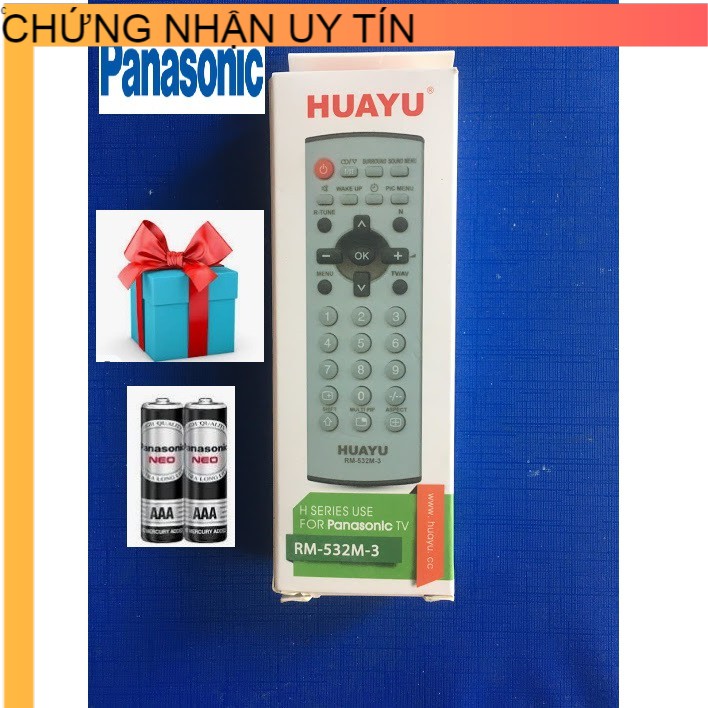 Điều Khiển tivi panasonic RM-532M-3 HUAYU tivi Trung quốc dây cong cổ