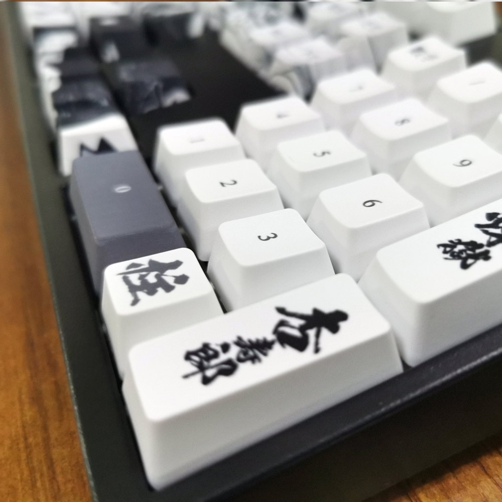 Rengoku Kyoujurou Theme Keycap Demon Slayer Keycap OEM Profile  PBT Thuốc nhuộm-Thăng hoa Bàn phím cơ Keycap Anime Keycap 108 Phím