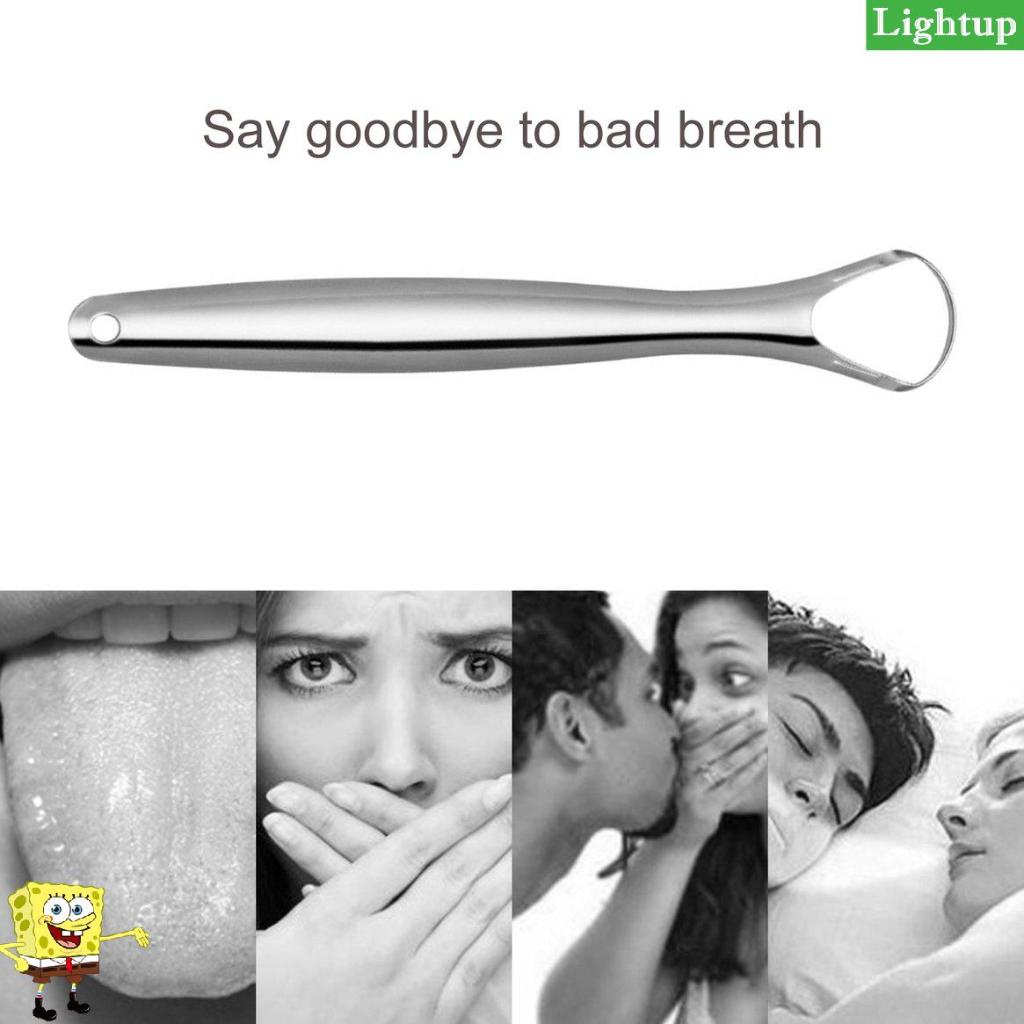 Máy cạo lưỡi bằng bàn chải bằng thép không gỉ Giảm thiểu hơi thở hôi Máy cạo lưỡi